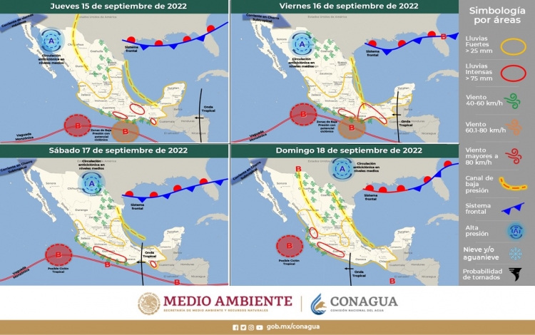 Dos posibles fen&oacute;menos meteorol&oacute;gicos acechan a Sinaloa; hoy habr&aacute; lluvias: PC