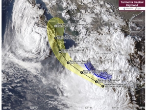 La tormenta tropical Raymond ocasionar&aacute; lluvias puntuales torrenciales en Guerrero (costa y suroeste) y Michoac&aacute;n