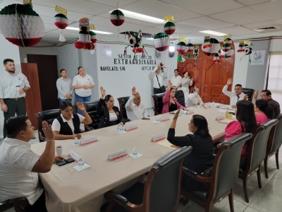 Cabildo de Navolato acuerda celebrar el Grito de Independencia en un acto c&iacute;vico e institucional