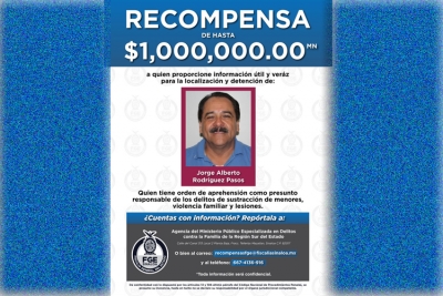 FGE ofrece recompensa de 1 mdp por ex alcalde Mazatl&aacute;n, Jorge Alberto Rodr&iacute;guez Pasos