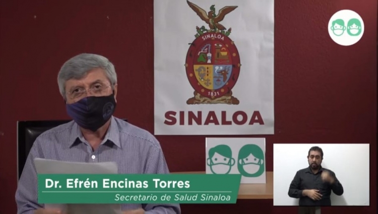 Sinaloa acumula 14,895 casos confirmados de COVID-19; hay 2,610 defunciones
