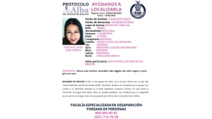Activan Protocolo Alba para la localizaci&oacute;n de Teresa de Jes&uacute;s que desapareci&oacute; en Navolato