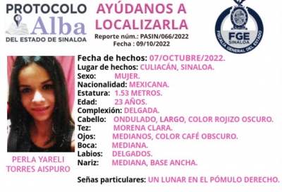 Buscan a Perla Yerali; desapareci&oacute; en Culiac&aacute;n