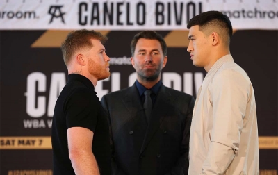 &lsquo;Canelo&rsquo; &Aacute;lvarez y el ruso Dmitry Bivol, superaron la b&aacute;scula
