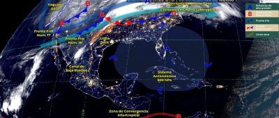 Ingreso de un nuevo frente fr&iacute;o provocar&aacute; lluvias en Sinaloa