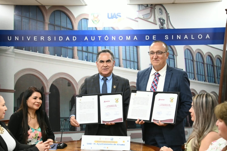 La UAS y el Ayuntamiento de Ahome formalizan un convenio general de colaboraci&oacute;n para consolidar la vinculaci&oacute;n acad&eacute;mica y el desarrollo comunitario