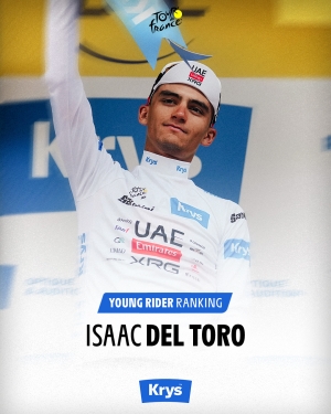 Mexicano Isaac del Toro es tercero del Tour de Francia