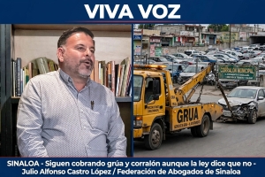 Siguen cobrando gr&uacute;a y corral&oacute;n aunque la ley dice que no se debe pagar por robo de veh&iacute;culos, denuncia la Federaci&oacute;n de Abogados de Sinaloa