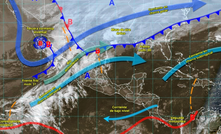 Hoy se prev&eacute;n lluvias fuertes con puntuales muy fuertes en Sinaloa