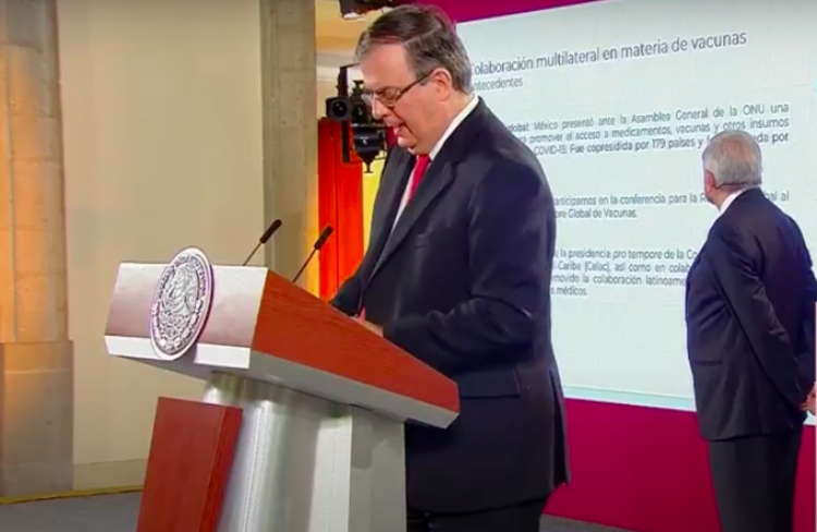 "M&eacute;xico va a llegar a tiempo" a la vacuna contra COVID-19: Ebrard