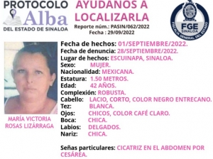 Mar&iacute;a Victoria, a punto de cumplirse un mes de su desaparici&oacute;n en Escuinapa