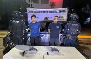Detiene Grupo Interinstitucional a 2 civiles armados y les asegura un veh&iacute;culo, en Bacurim&iacute;, en Culiac&aacute;n