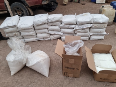 SEMAR y PEP aseguran en Imala precursores qu&iacute;micos, dos civiles, armamento, presunta droga y un invernadero
