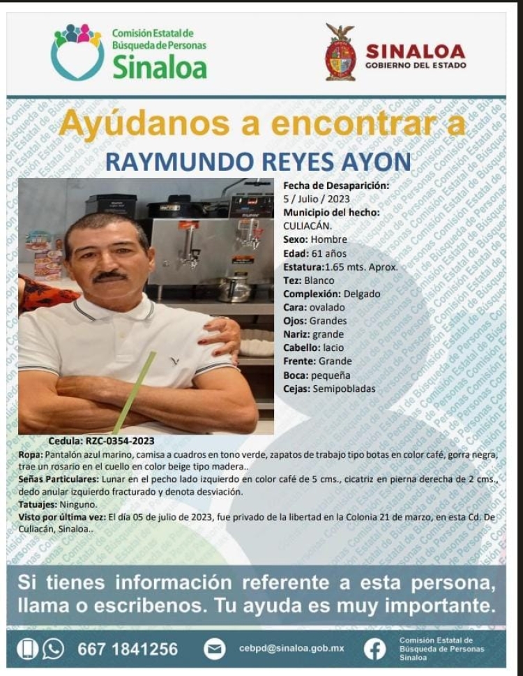 S&oacute;lo excusas de la Fiscal&iacute;a; familiares siguen la b&uacute;squeda de Raymundo Reyes