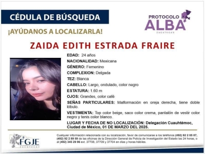 Desaparece navolatense Zaida Edith Estrada Fraire, participante del Parlamento Juvenil en el Senado