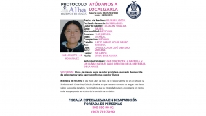 Activan Protocolo Alba para la localizaci&oacute;n de Sara&iacute; Santill&aacute;n Rodr&iacute;guez de 31 a&ntilde;os de edad