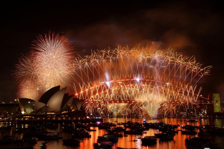 S&iacute;dney recibe el A&ntilde;o Nuevo 2026 entre fuegos artificiales