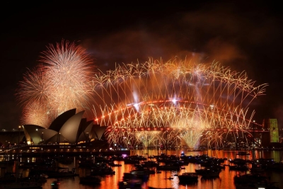 S&iacute;dney recibe el A&ntilde;o Nuevo 2026 entre fuegos artificiales