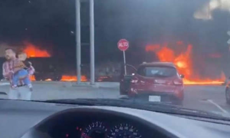 Tren se impacta con pipa de PEMEX y provoca fuerte explosi&oacute;n en Aguascalientes