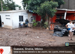 Al menos 202 familias damnificadas por inundaci&oacute;n de sus viviendas, en Guasave