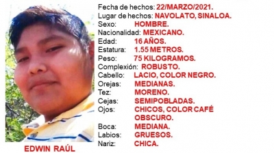 Edwin Ra&uacute;l Ascencio Rom&aacute;n de 16 a&ntilde;os