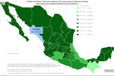 M&eacute;xico acumul&oacute; 44 mil 187 contagios de COVID-19 en un d&iacute;a
