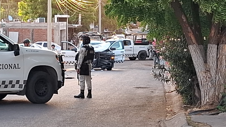 Dos detenidos tras enfrentamiento entre civiles armados y Guardia Nacional en Culiac&aacute;n