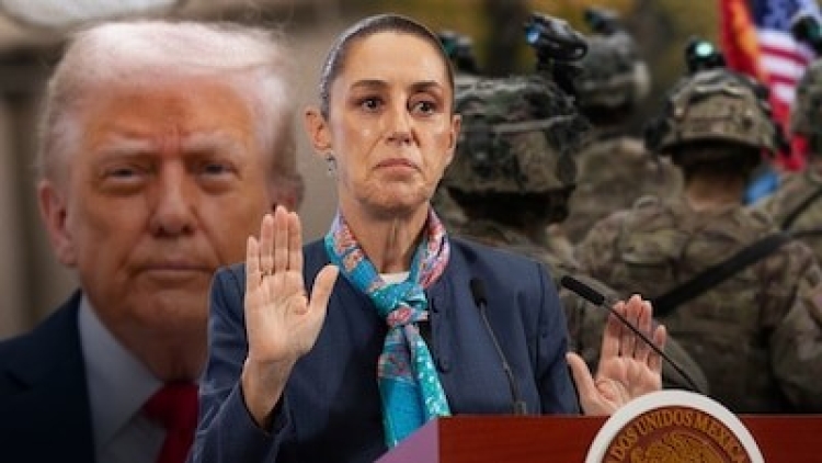 Sheinbaum critica a quienes apoyan intervenci&oacute;n de EEUU en M&eacute;xico: "As&iacute; no se solucionar&aacute;n los problemas"