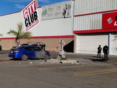 Con una bomba, explotan tumba de Edgar Guzm&aacute;n, hijo de &ldquo;El Chapo&rdquo;, afuera del City Club, en Culiac&aacute;n
