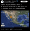 Sismo de 4.6 grados Ritcher sacude la ciudad de Culiac&aacute;n a las 8:12
