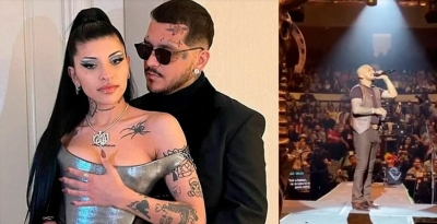 Christian Nodal festeja el embarazo de Cazzu en un palenque: &ldquo;Ya no soy un papacito, ahora s&iacute; soy un pap&aacute;&rdquo;