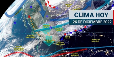 Lluvias puntuales muy fuertes en Veracruz y Quintana Roo, as&iacute; como ambiente fr&iacute;o a muy fr&iacute;o durante la ma&ntilde;ana y noche en Estados de la Mesa del Norte y Mesa Central