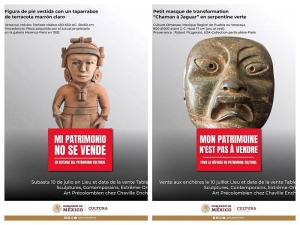Hoy subastar&aacute;n en Francia patrimonio mexicano, condena el INAH