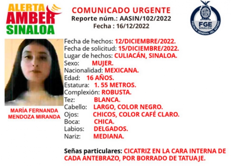 &iexcl;Ayuda a localizar a Mar&iacute;a Fernanda!