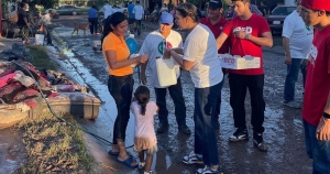CNOP Sinaloa brinda apoyo a m&aacute;s de 100 familias en Infonavit La Palma, en Navolato, tras la depresi&oacute;n tropical "Norma"