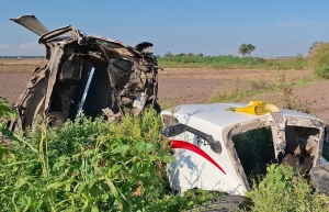 Mujer resulta lesionada tras choque e incendio de tr&aacute;iler en Autopista Benito Ju&aacute;rez
