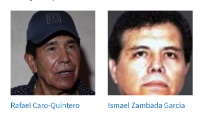 Sube DEA a 35 millones de d&oacute;lares la recompensa para capturar a &ldquo;El Mayo Zambada y Rafael Caro Quintero
