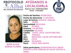 Ayuda a localizar a Nora Alicia, desapareci&oacute; en Guasave