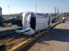 Aparatosa volcadura frente al nuevo Hospital General de Culiac&aacute;n