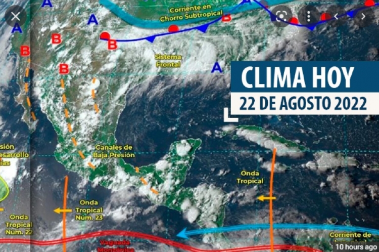 Lluvias muy fuertes con puntuales intensas (de 75 a 150 mm) para Sinaloa, Chihuahua y Durango: SMN