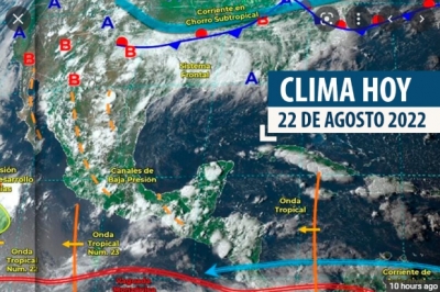 Lluvias muy fuertes con puntuales intensas (de 75 a 150 mm) para Sinaloa, Chihuahua y Durango: SMN