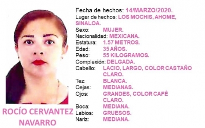 La FGE solicita el apoyo de la ciudadan&iacute;a para localizar a ROCIO