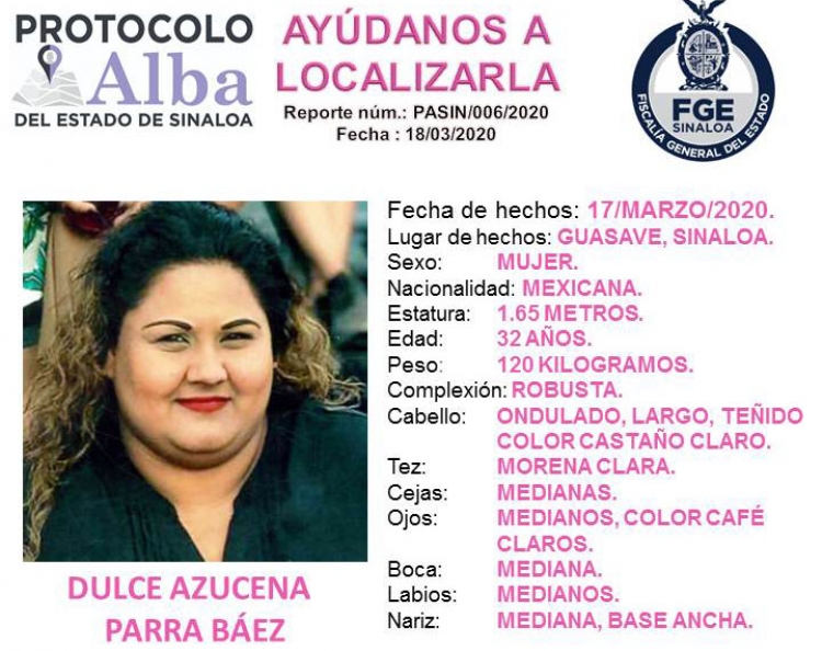 &iexcl;Ayuda a localizar a Dulce Azucena!