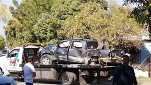 Una persecuci&oacute;n termin&oacute; en accidente del tipo carambola en la colonia 7 Gotas