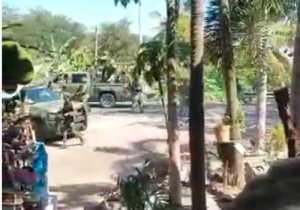 Enfrentamiento de civiles y Guardia Nacional en Nayarit, el mediod&iacute;a de este s&aacute;bado