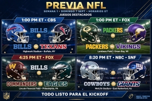Duelo de quarterbacks en Houston al iniciar la jornada uno de la NFL