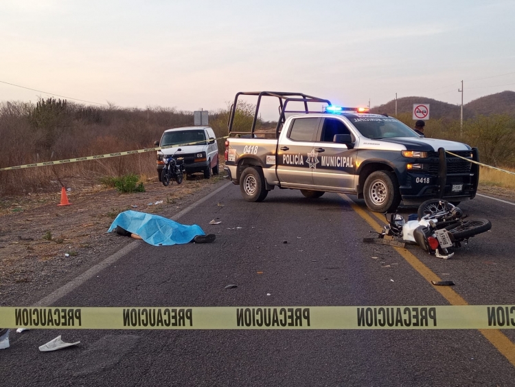 Muri&oacute; un motociclista de El Salado tras choque en Las Milpas