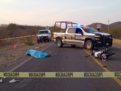 Muri&oacute; un motociclista de El Salado tras choque en Las Milpas