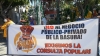 Ciudadanos protestan y se&ntilde;alan no a la privatizaci&oacute;n a la basura