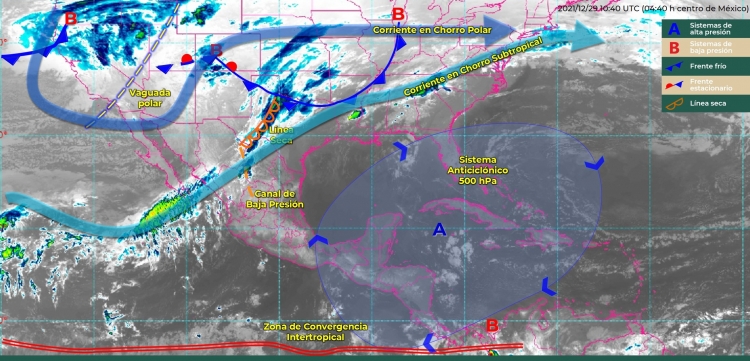 Vaguada polar provocar&aacute; lluvias en  el noroeste de M&eacute;xico